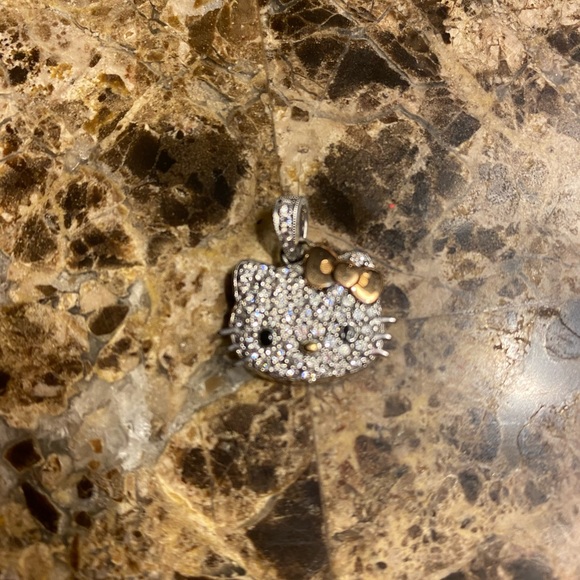 Kimora lee Simmons diamond hello Kitty pendant 18k - Picture 1 of 8